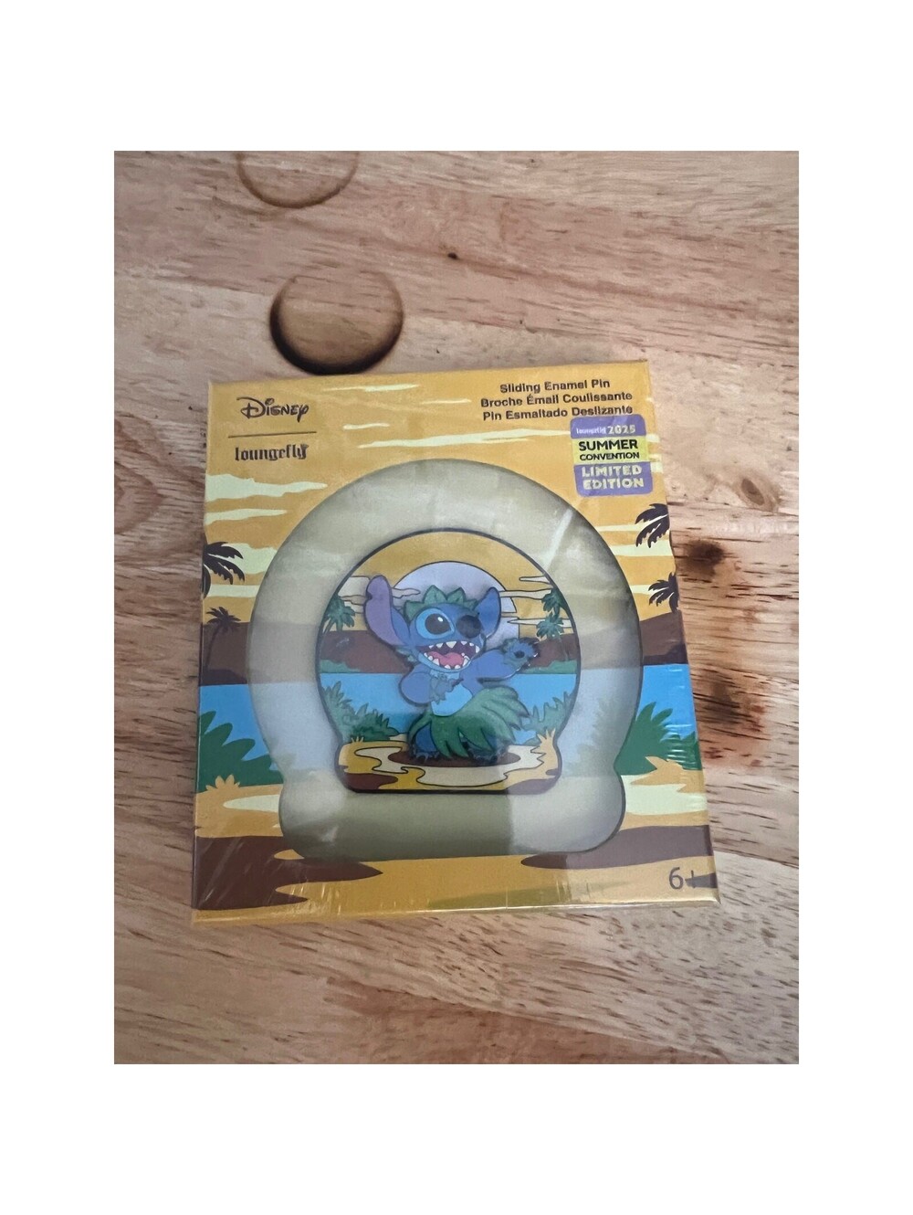 IN HAND SDCC LE ONLY 840 PCS Hula Stitch 3" Loungefly Collector Box Pin Disney